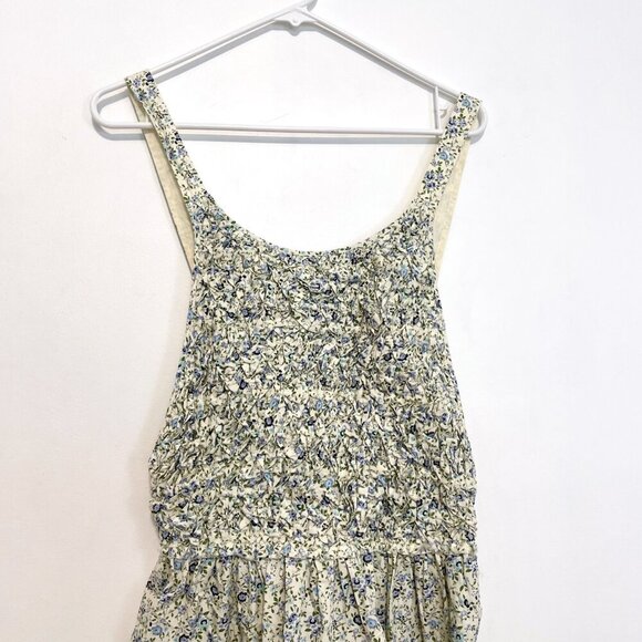 NEW NWT FREE PEOPLE Petunia Sleeveless Mini Dress Beige Floral Backless Small S - Picture 4 of 16
